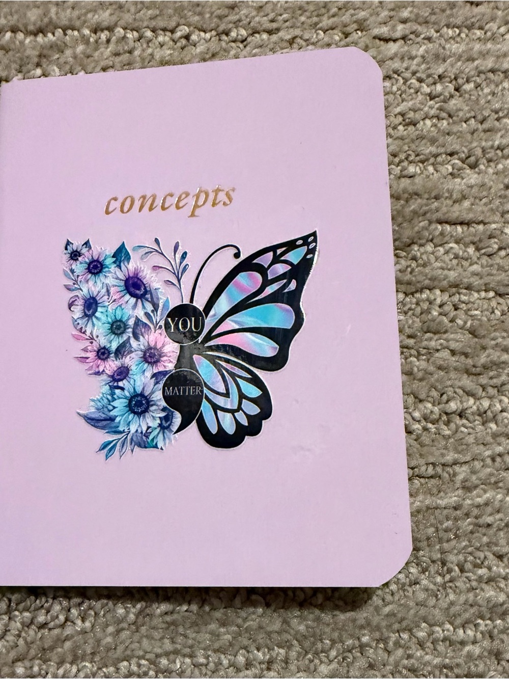 Lavender Butterfly mini Pocket Notebook